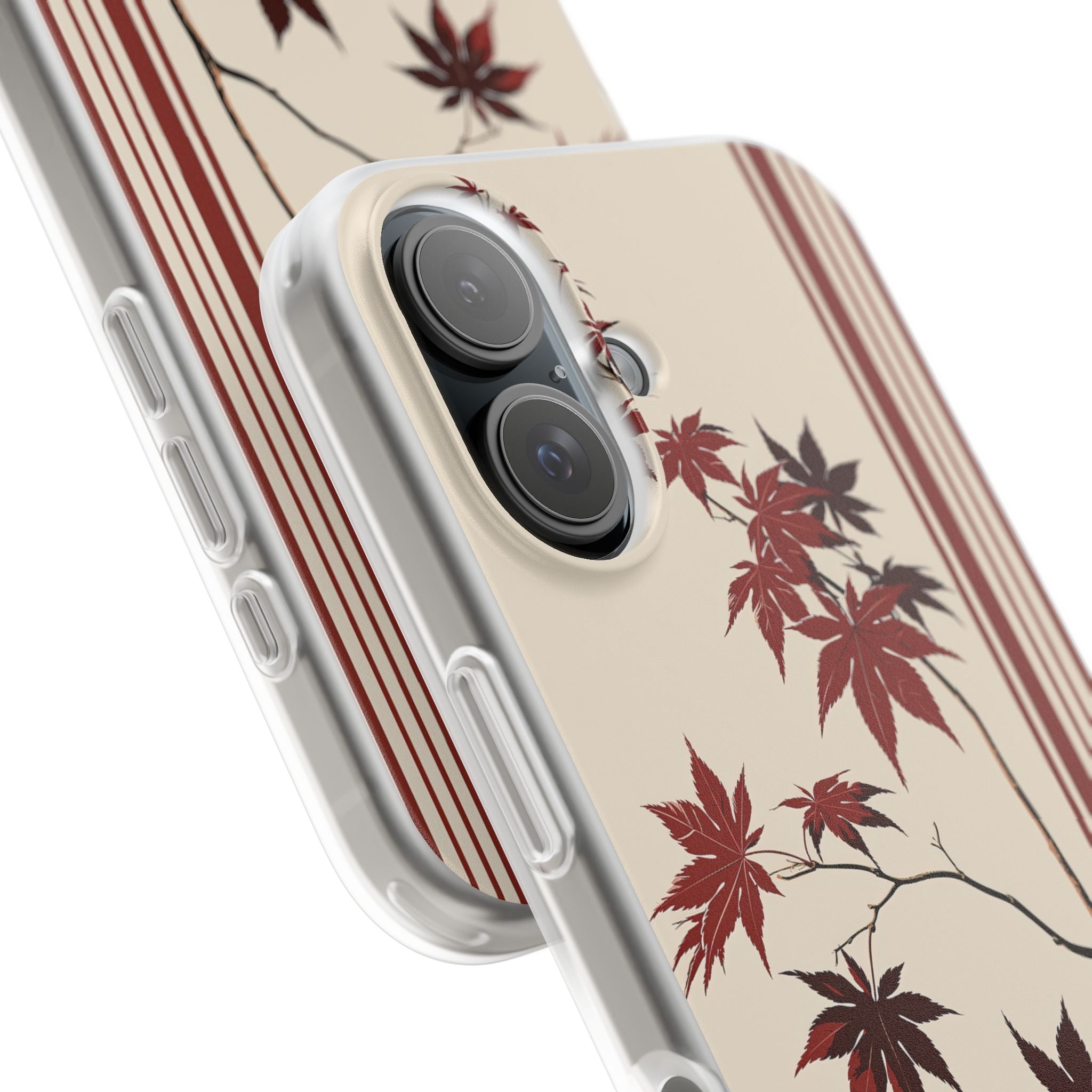 Red Lite Phone Case for iPhone - Crimson Momiji Stripe