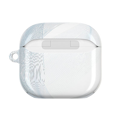 Glacial Contour Waves · Hard Case for AirPods & AirPods Pro · White