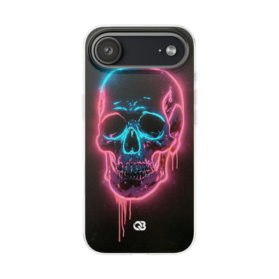 Neon Drip Skull · Lite Phone Case for iPhone ·  Black