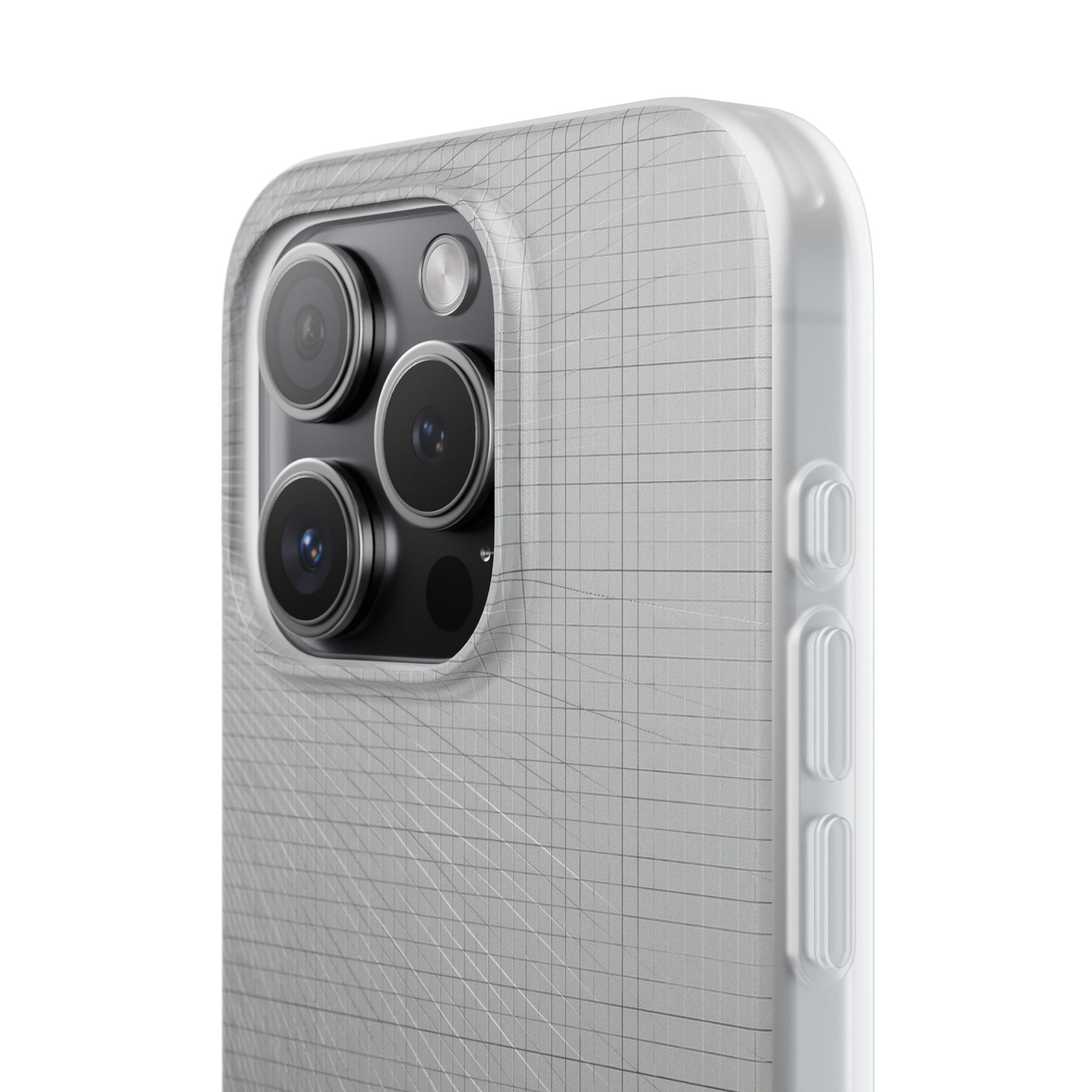 Grey Lite Phone Case for iPhone - Chrome Mesh Warp