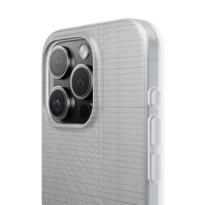 Grey Lite Phone Case for iPhone - Chrome Mesh Warp