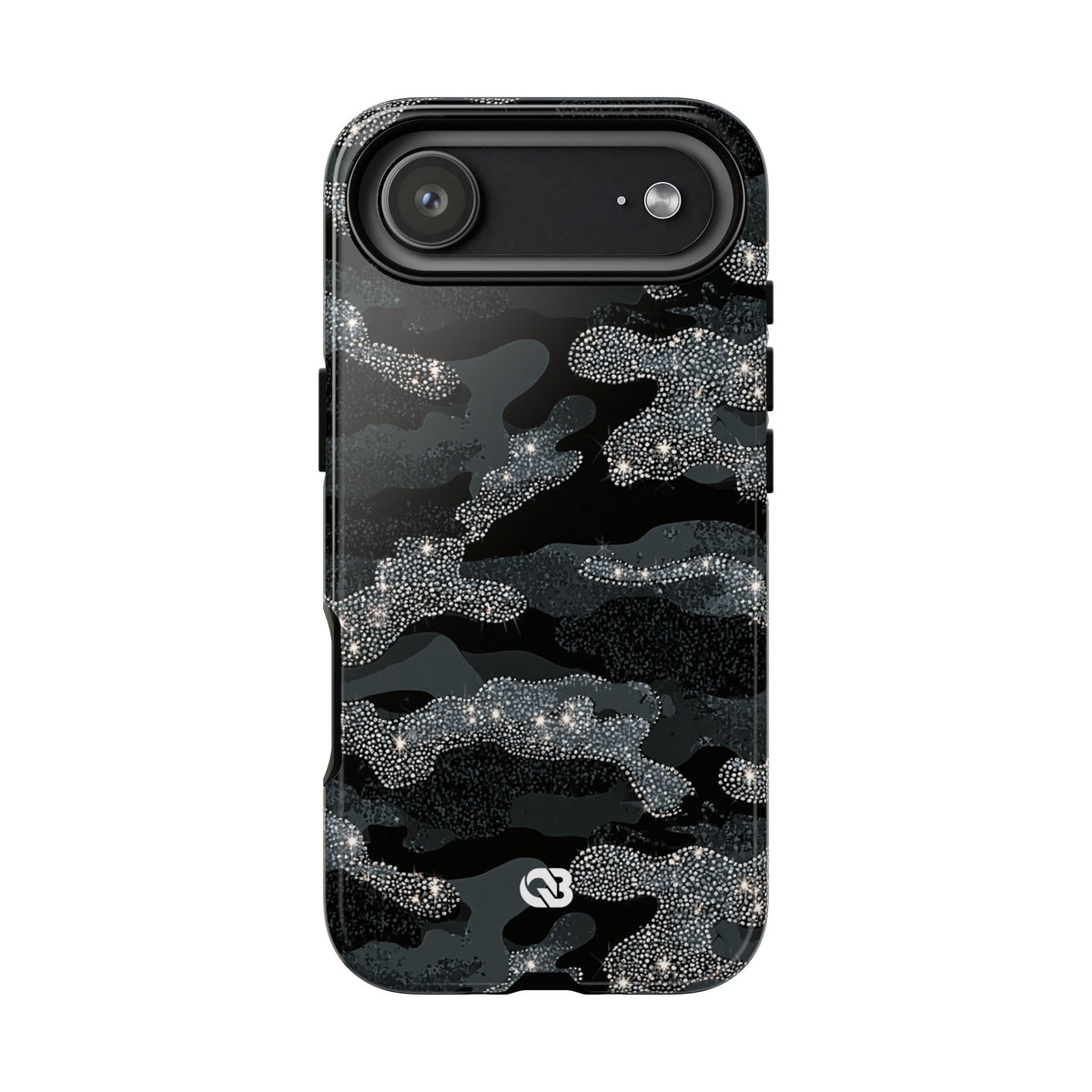 Glitter Shadow Camo · Tough Phone Case for iPhone · Black