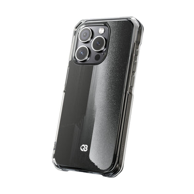 Black Impact MagSafe Phone Case for iPhone - Brutalist Pixel Monolith