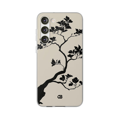 Beige Lite Phone Case for Samsung - Obsidian Bonsai Silhouette