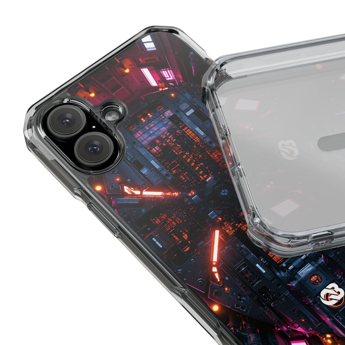 Cybernetic Reactor Core · Clear Impact Magnetic Phone Case for iPhone · Black