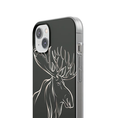 Nordic Moose Contour · Lite Phone Case for iPhone ·  Black
