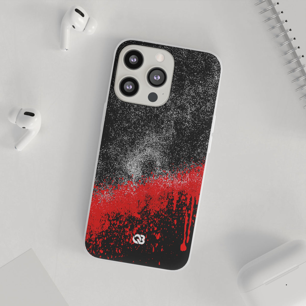 Crimson Noir Drip · Lite Phone Case for iPhone ·  Black