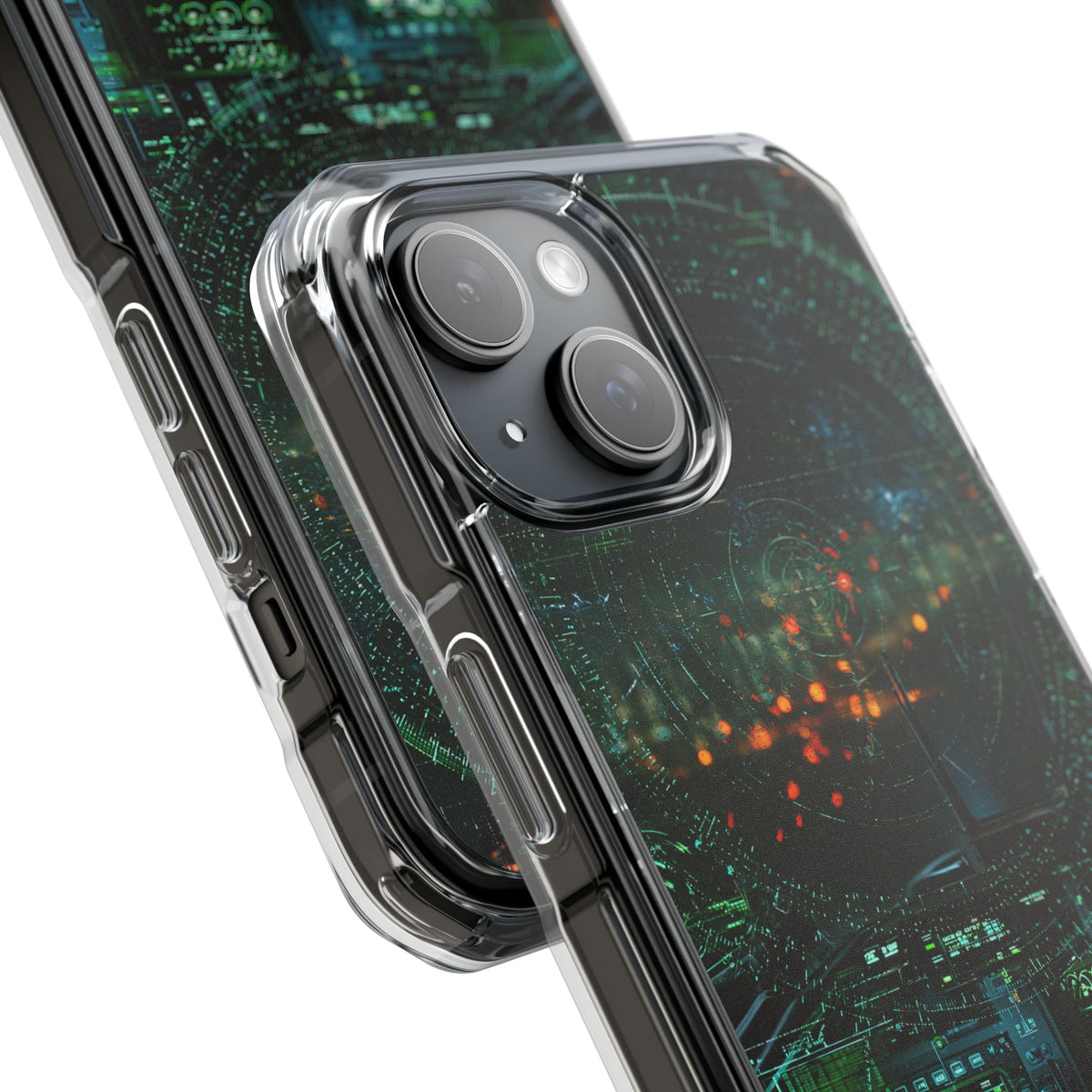 Tactical Avionics HUD · Clear Impact Magnetic Phone Case for iPhone · Green