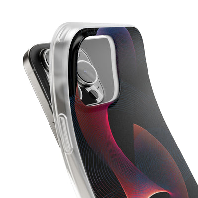 Black Lite Phone Case for iPhone - Cobalt Crimson Flux