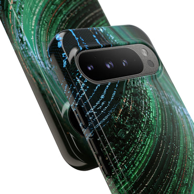 Orbital Data Stream · Tough Phone Case for Pixel ·  Green