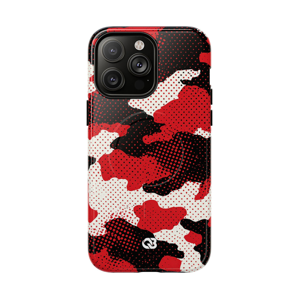 Crimson Halftone Camo · Tough 2.0 Magnetic Phone Case for iPhone · Red