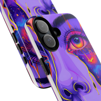 Violet Cosmic Gaze · Tough Custodia per iPhone