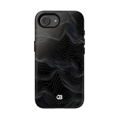 Obsidian Contour Elevation · Tough Phone Case for iPhone · Black
