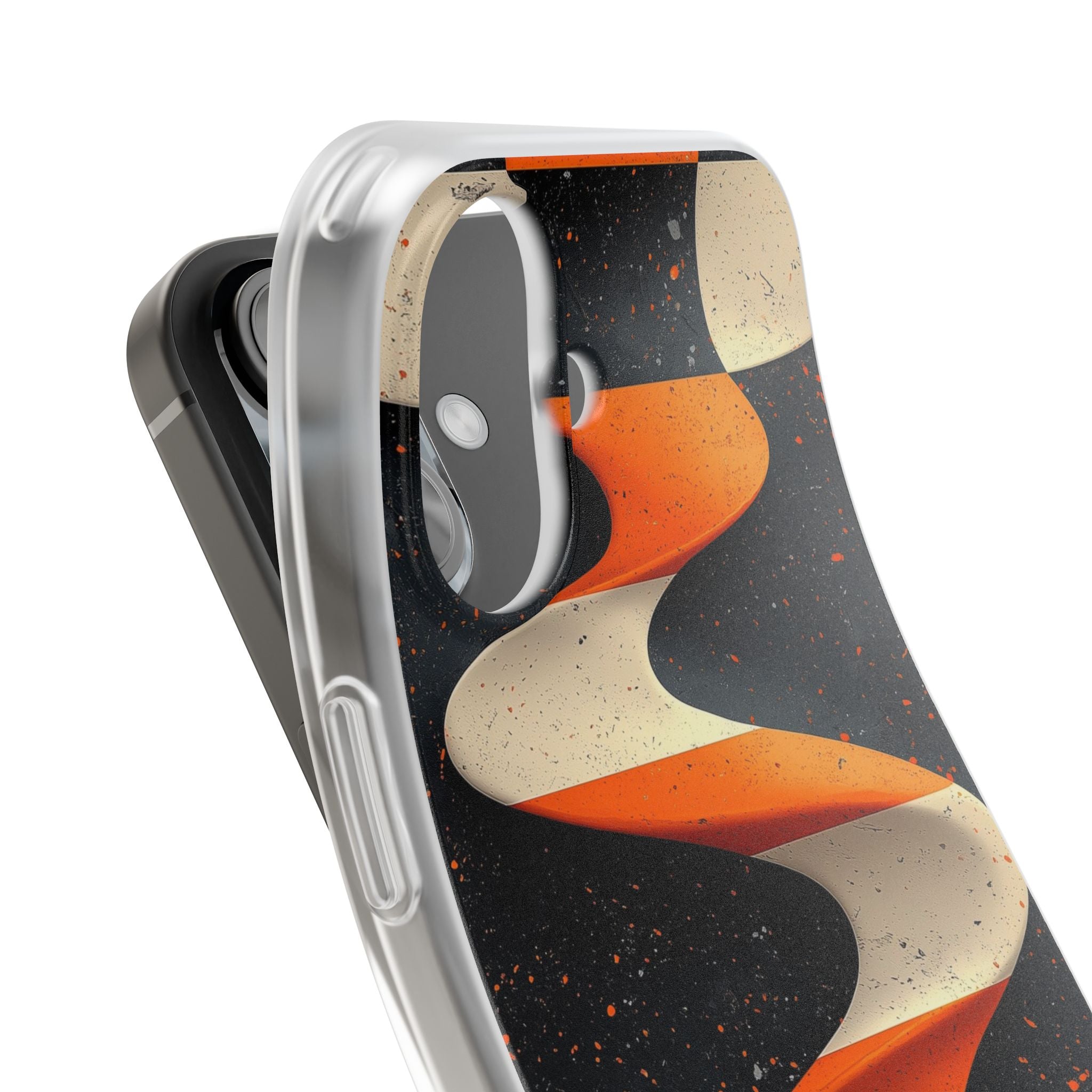 Orange Grit Twist · Coque de téléphone Soft pour iPhone