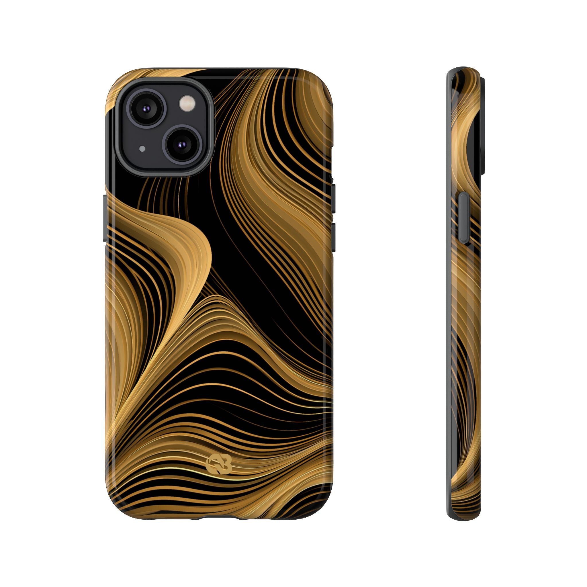 Gold Tough Phone Case for iPhone - Molten Copper Strands