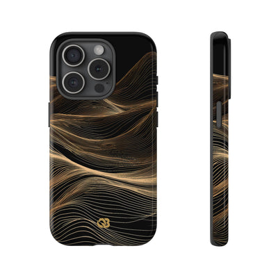 Gilded Ridge Lines · Tough Phone Case for iPhone · Black
