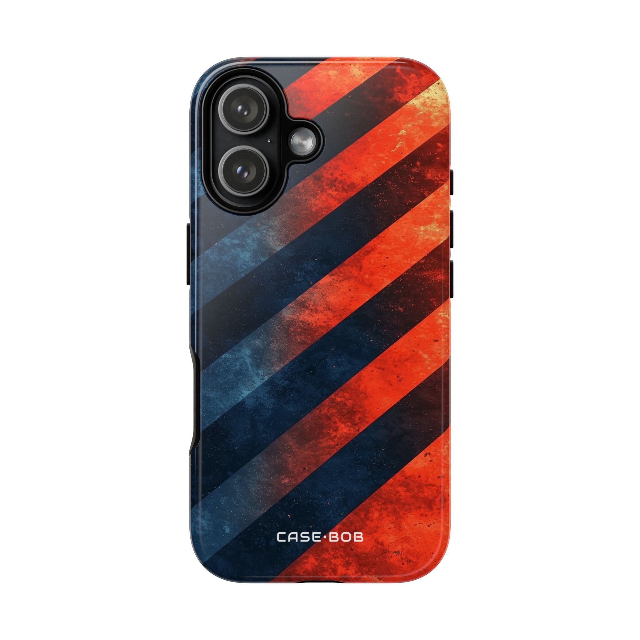 Diagonal Stripes Blaze iPhone 17 Case - Tough - CASE•BOB