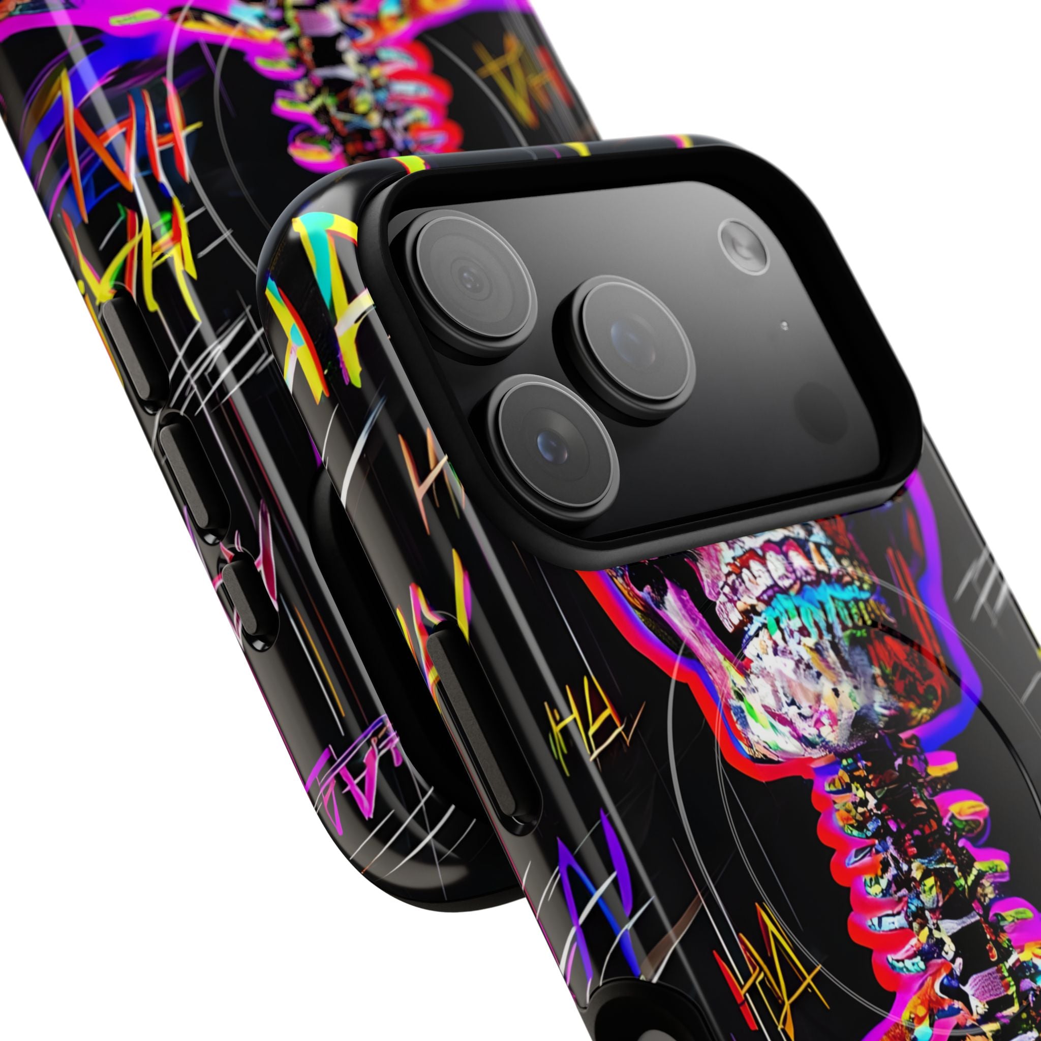 Neon Glitch Skeleton · Tough+ Coque de téléphone pour iPhone · Magsafe