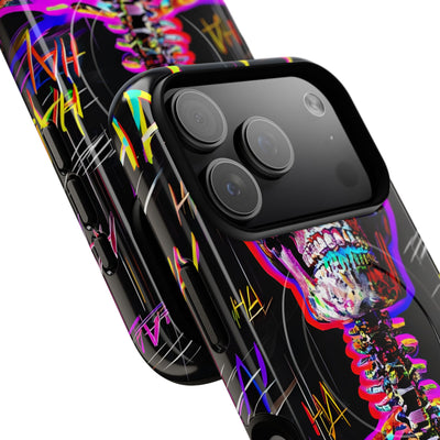 Neon Glitch Skeleton · Tough+ Coque de téléphone pour iPhone · Magsafe