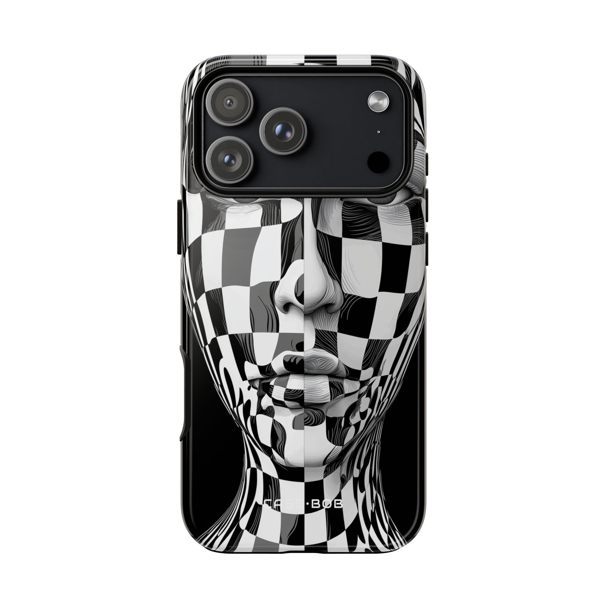 Checkered Face iPhone 17 Pro Max Case - Tough - CASE•BOB