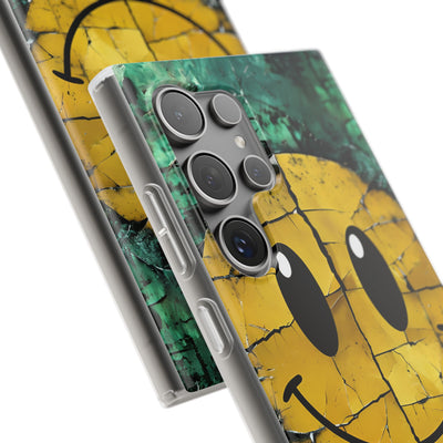 Fractured Yellow Grin · Soft Custodia per Samsung