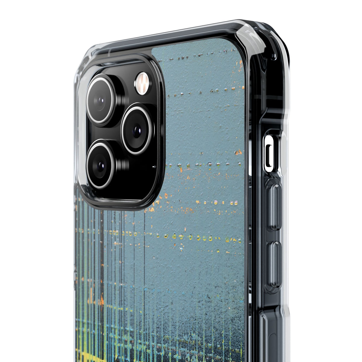 Acid Raster Circuit · Clear Impact Magnetic Phone Case for iPhone · Teal