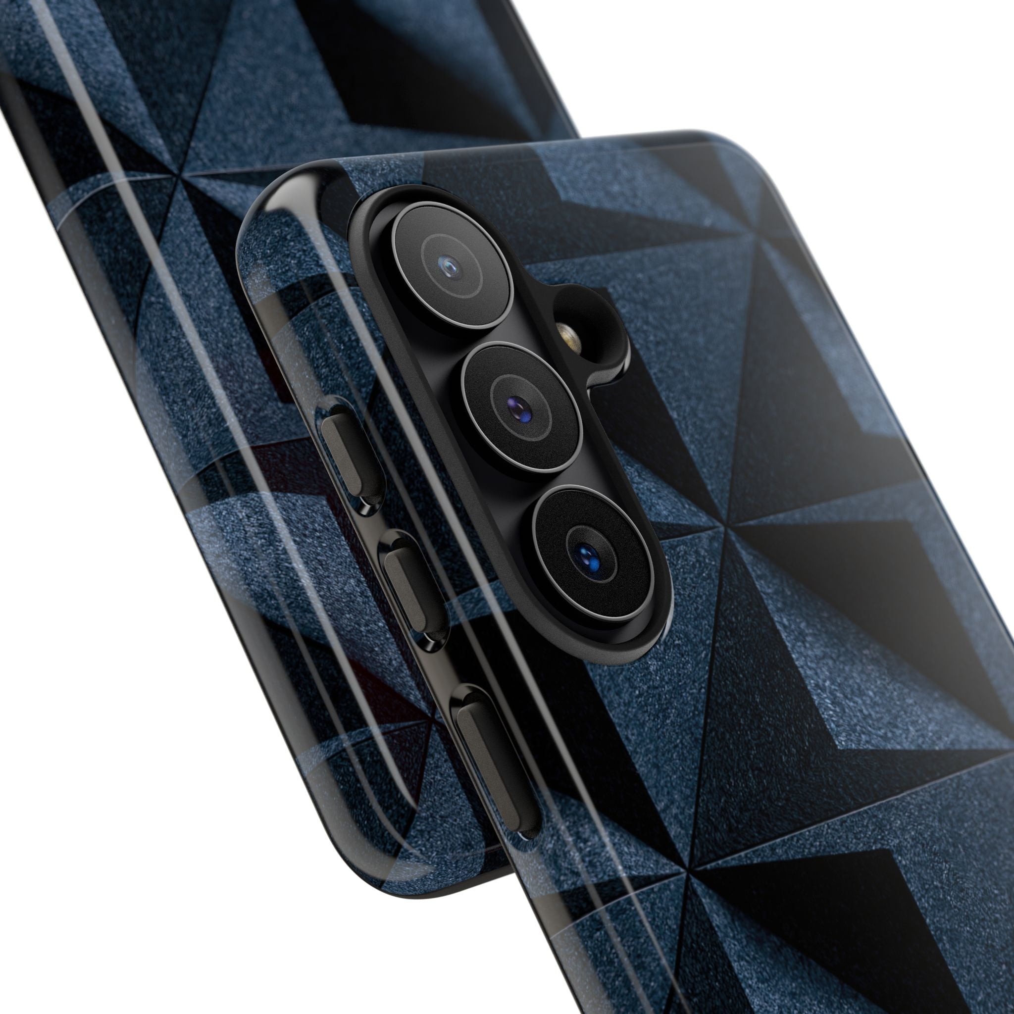 Blue Tough Phone Case for Samsung - Indigo Basalt Facets