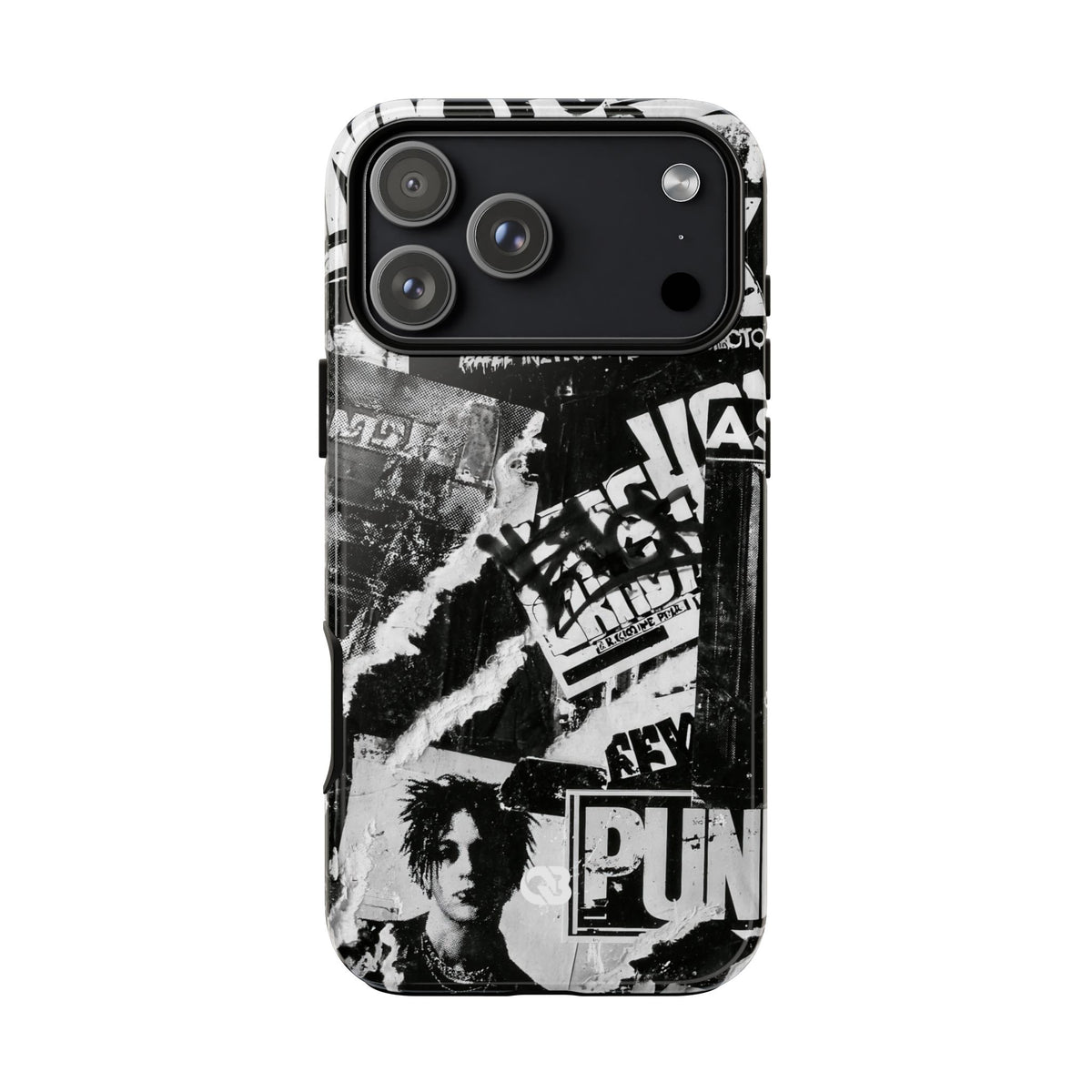 Underground Punk Collage · Tough Phone Case for iPhone · Black