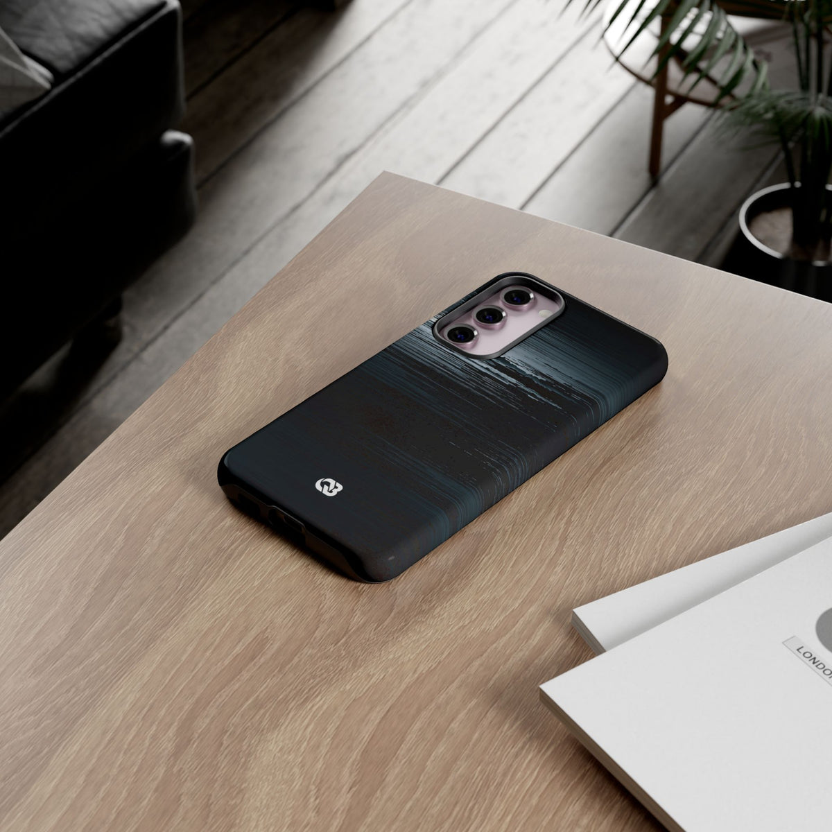 Black Tough Phone Case for Samsung - Frozen Signal Glitch