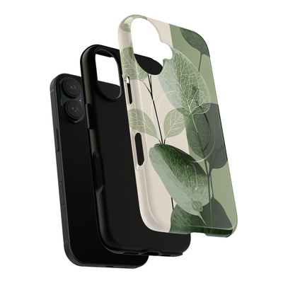 Green Tough 2.0 Magsafe Phone Case for iPhone - Sage Leaf Skeletals