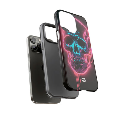 Neon Drip Skull · Tough Phone Case for iPhone · Black