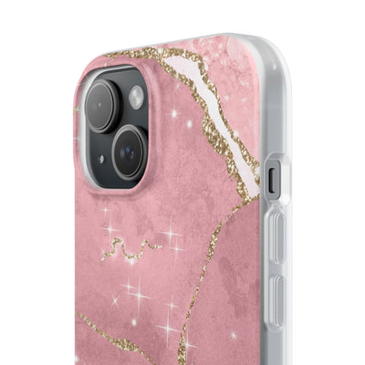 Rose Sparkle Marble · Soft Coque de téléphone pour iPhone