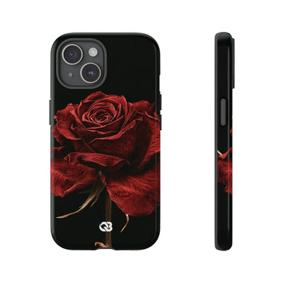 Crimson Noir Rose · Tough Phone Case for iPhone · Black