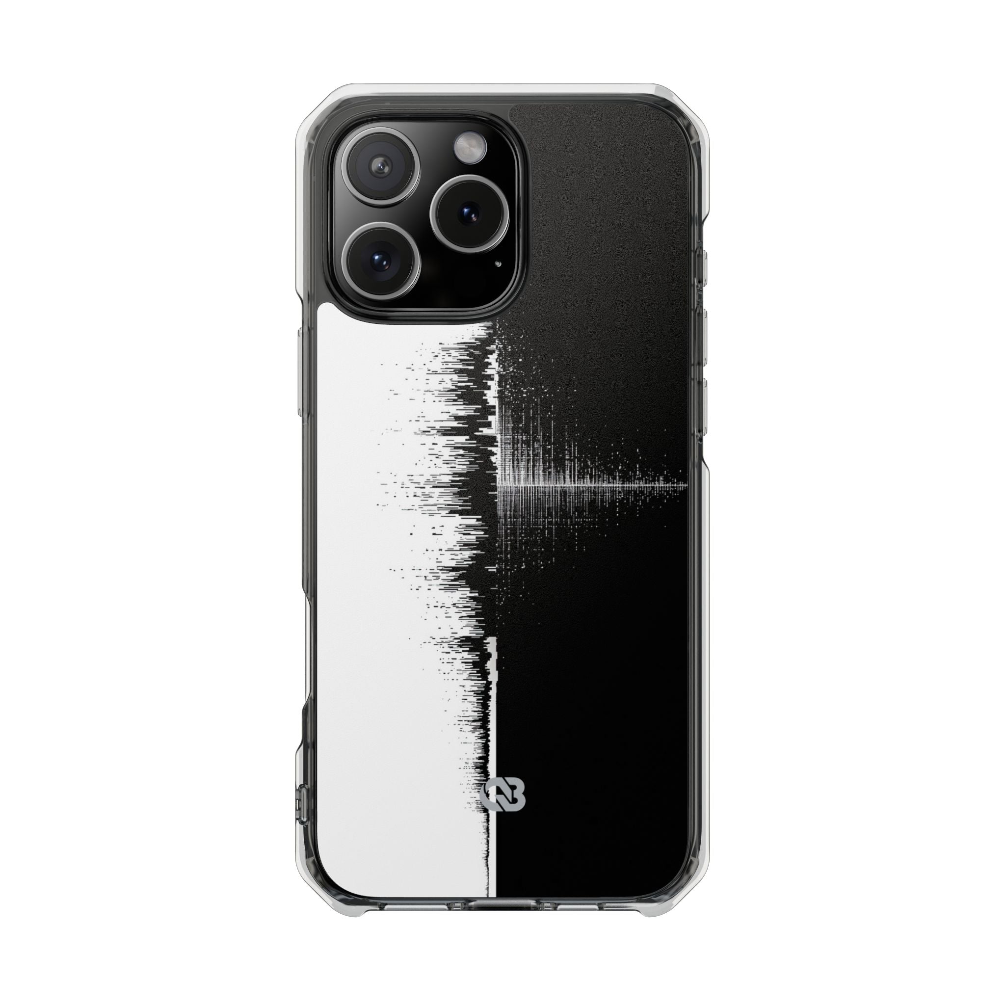 Black Impact MagSafe Phone Case for iPhone - Static Signal Split