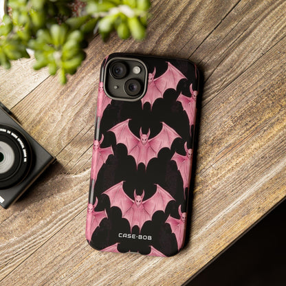 Pink Batwave iPhone 15 Plus Case - Tough