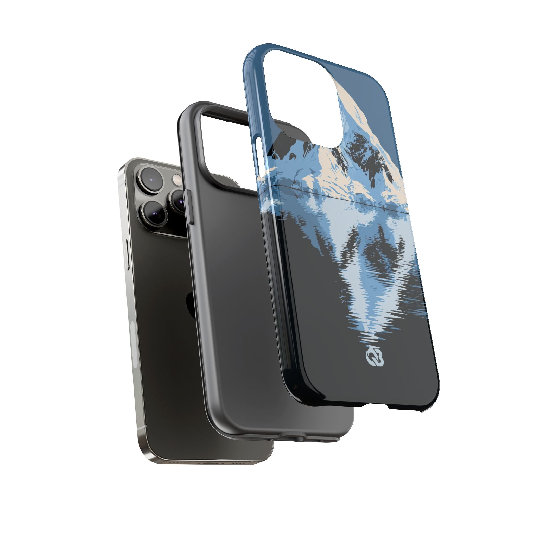 Blue Tough Phone Case for iPhone - Arctic Summit Mirror