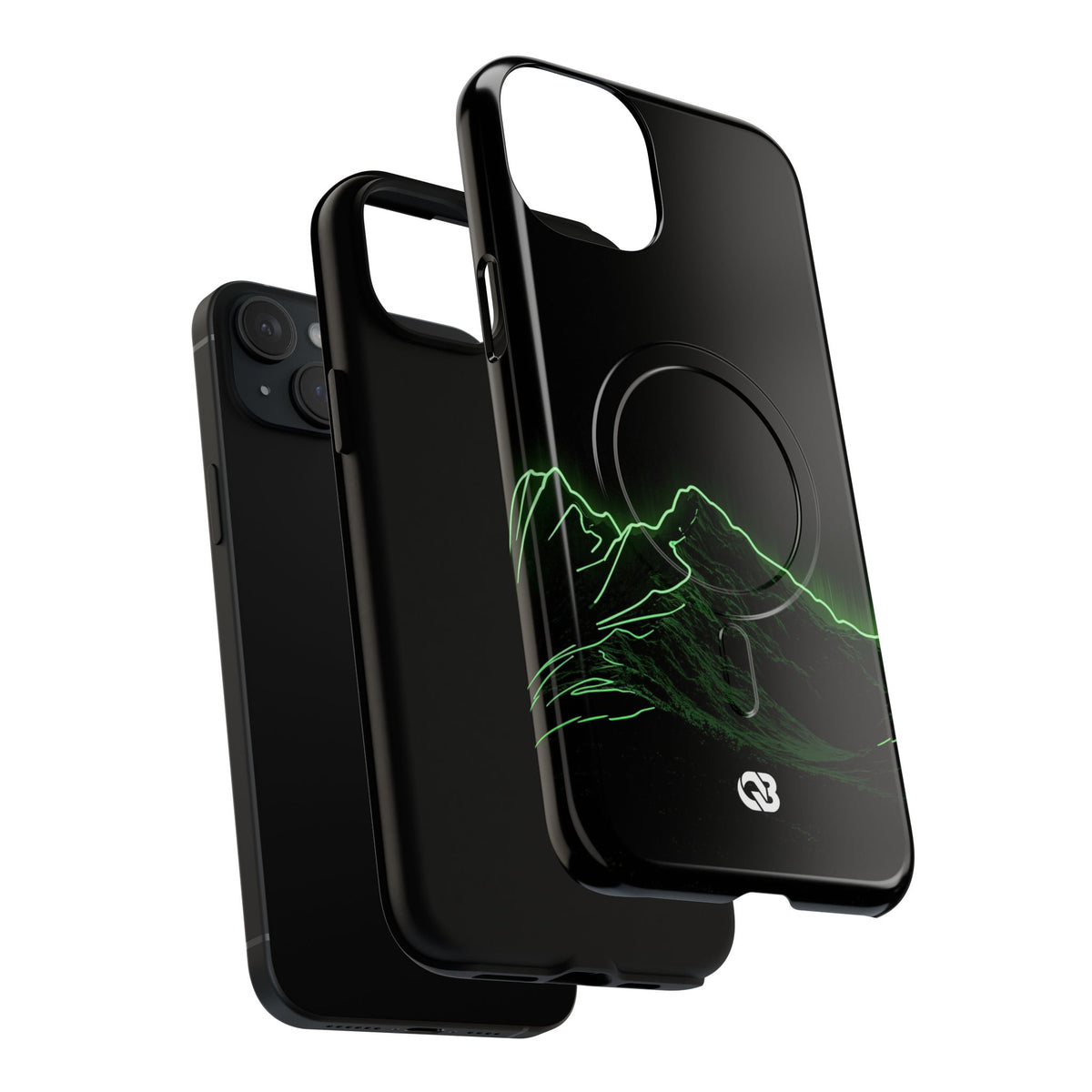 Nordic Mountain Contour · Tough 2.0 Magnetic Phone Case for iPhone · Black