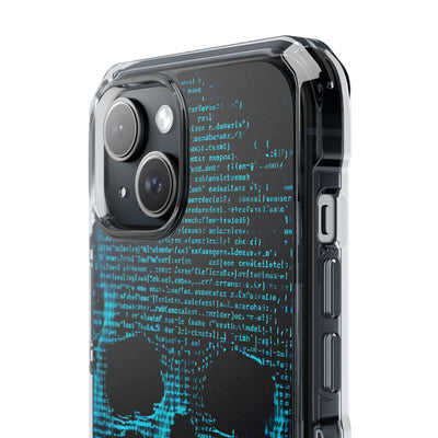 Cyan Glitch Skull · Impact Custodia per iPhone · Magsafe