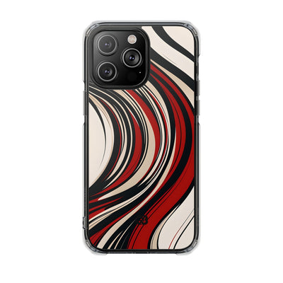 Karmesin Fluss Wellen · Impact Handyhülle für iPhone · Magsafe