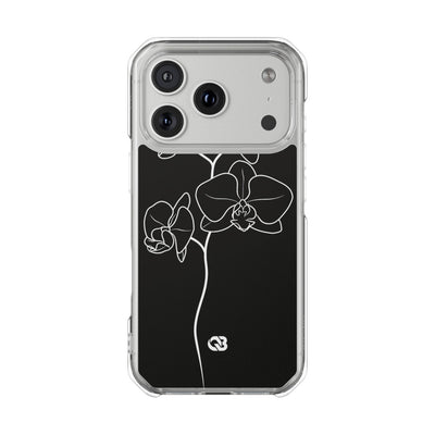 Black Impact MagSafe Phone Case for iPhone - Noir Alabaster Orchid