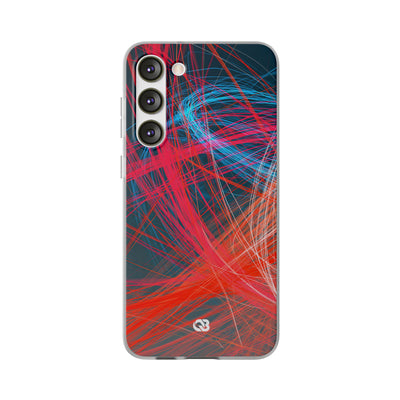 Neon Fiber Stream · Lite Phone Case for Samsung · Red