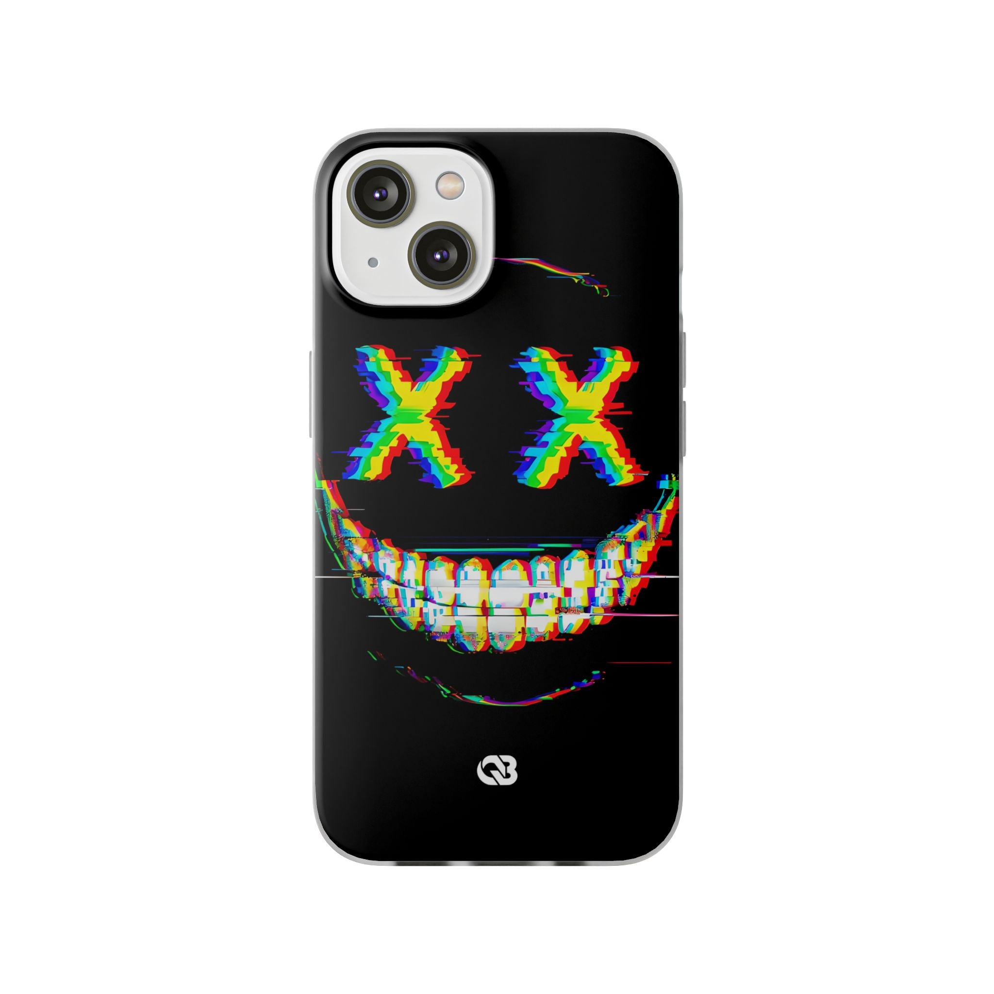 Glitch Grin Distortion · Soft Phone Case for iPhone