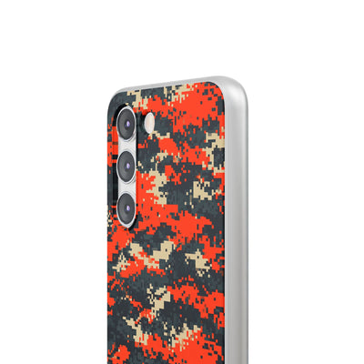 Signal Pixel Camo · Lite Phone Case for Samsung · Orange