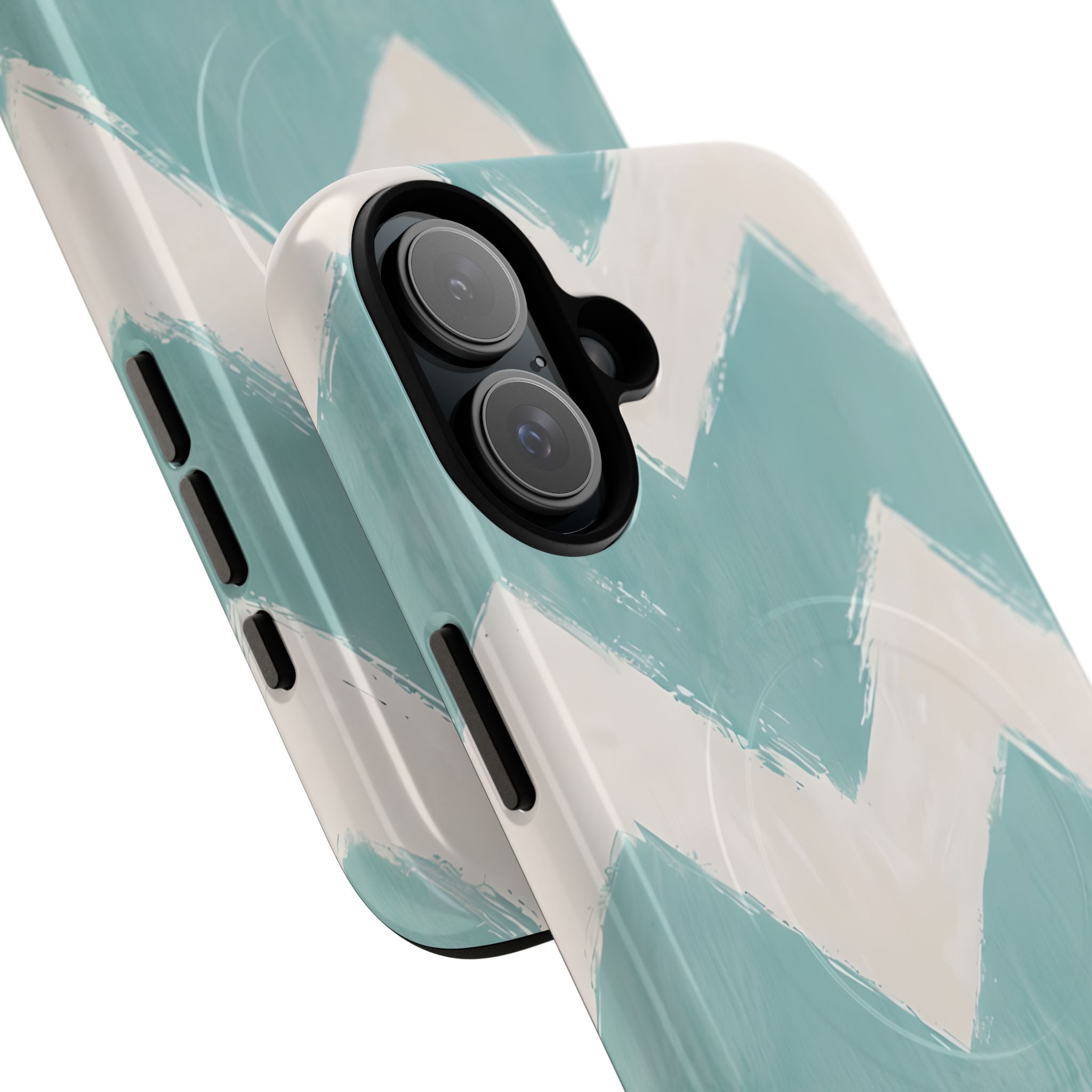 Teal Painted Chevron · Tough+ Phone Case for iPhone · Magsafe