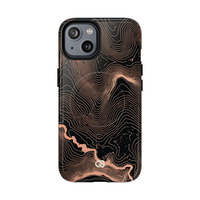 Mesa Elevation Contour · Tough 2.0 Magnetic Phone Case for iPhone · Black