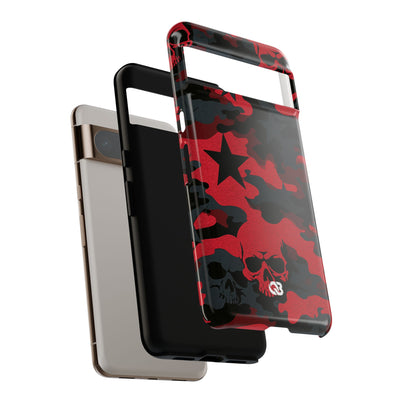 Crimson Skull Camo · Tough Phone Case for Pixel ·  Red