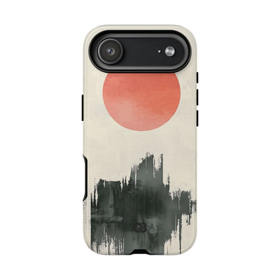 Crimson Sun Strokes · Coque de téléphone Tough pour iPhone