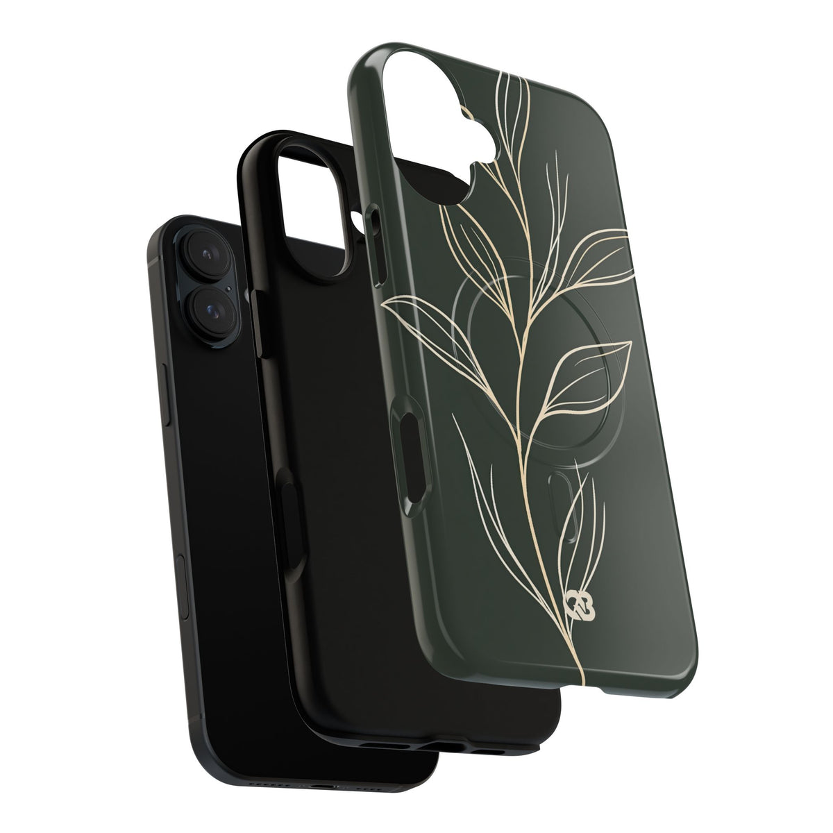 Minimal Botanical Stem · Tough 2.0 Magnetic Phone Case for iPhone · Green