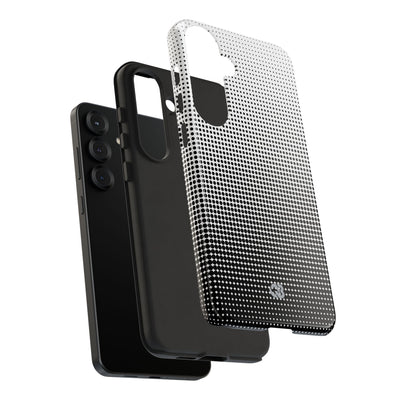 Black Tough Phone Case for Samsung - Obsidian Halftone Flux