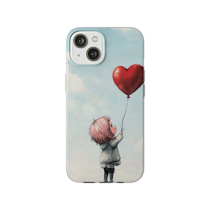Heart Balloon Glow iPhone 14 Case - Soft